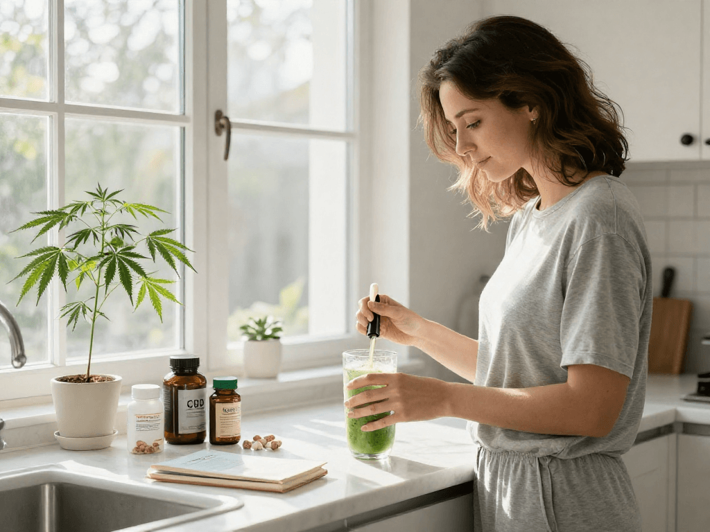 Combinaison de bêta-bloquants et CBD, huiles réconfortantes et produits naturels pour un bien-être optimal.