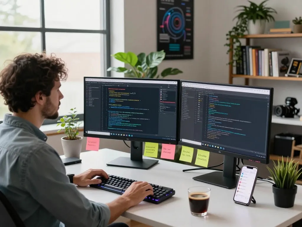 openclaw AI assistant setup in a modern workspace with code and collaboration tools