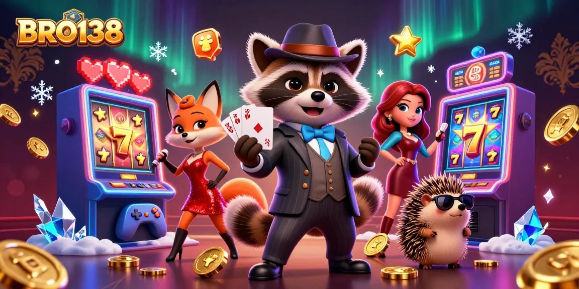 BRO138 experts enjoy spinning slots and winning jackpots in a lively casino atmosphere.