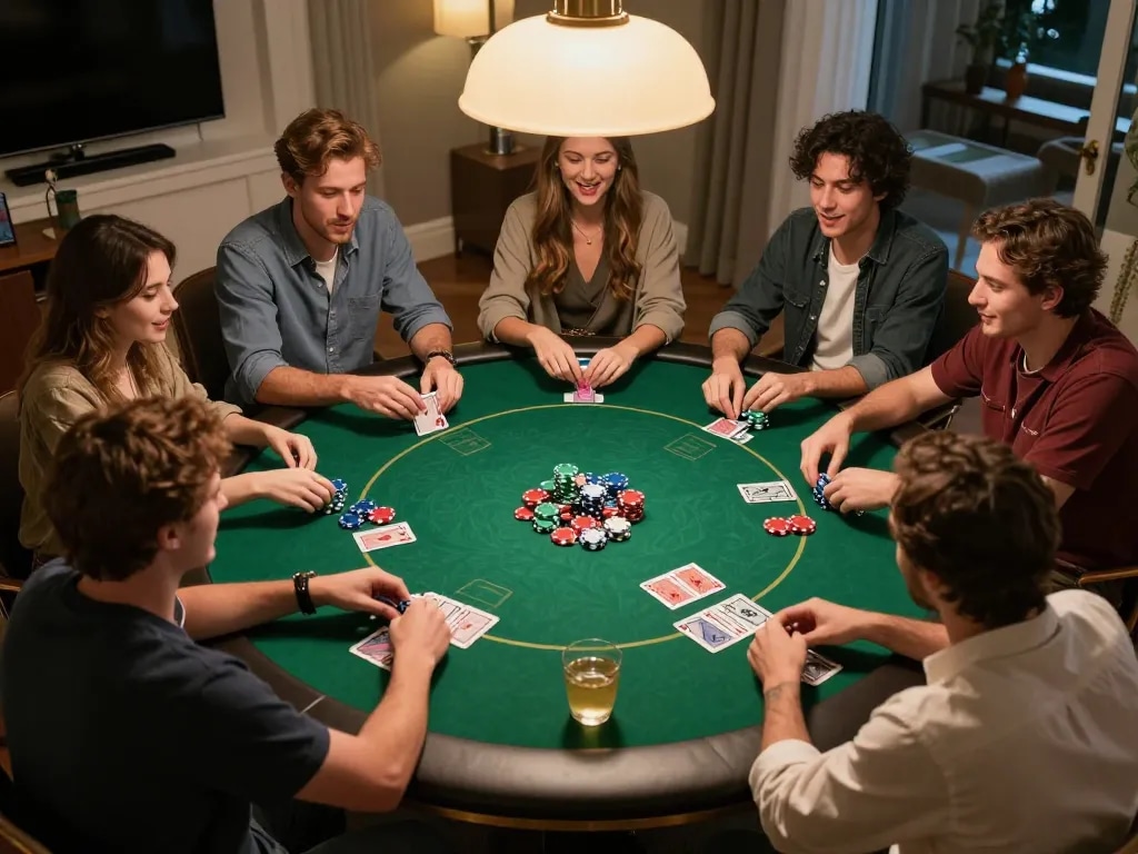 Join the fun at a home poker night with a bonus new member 100 offer on popular games.