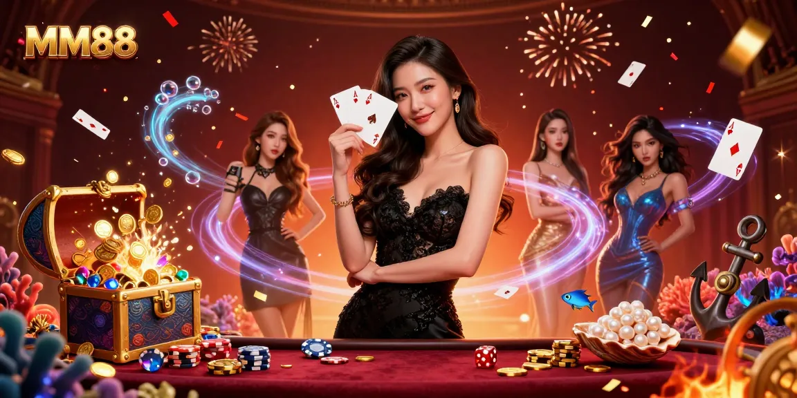 Experience immersive gameplay with MM88 in a luxurious casino setting, showcasing thrilling gaming action.