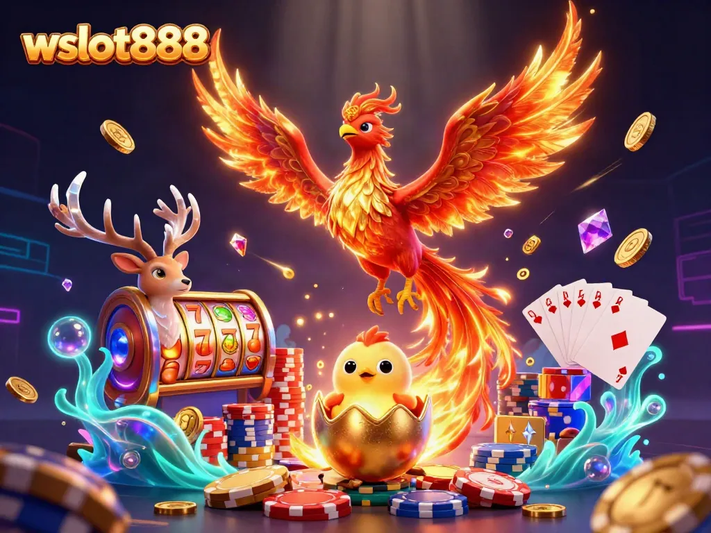 Mengalami petualangan slot beruntung dengan wslot888, phoenix dan koin berkilau menyemarakkan permainan.