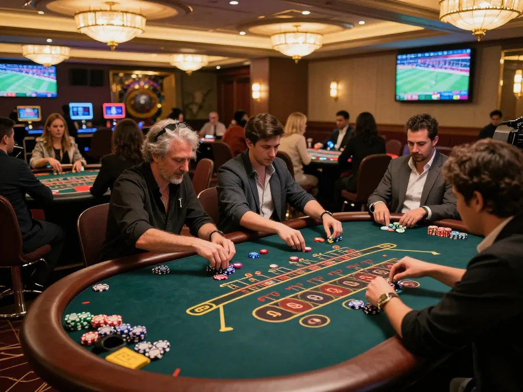 Players enjoying thrilling table games at TR88it casino, showcasing excitement and strategy.