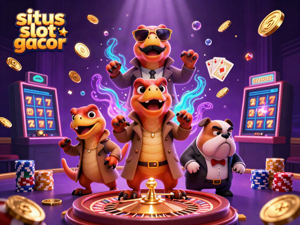 Permainan menarik di situs slot gacor dengan karakter lucu memasuki lounge VIP kasino.