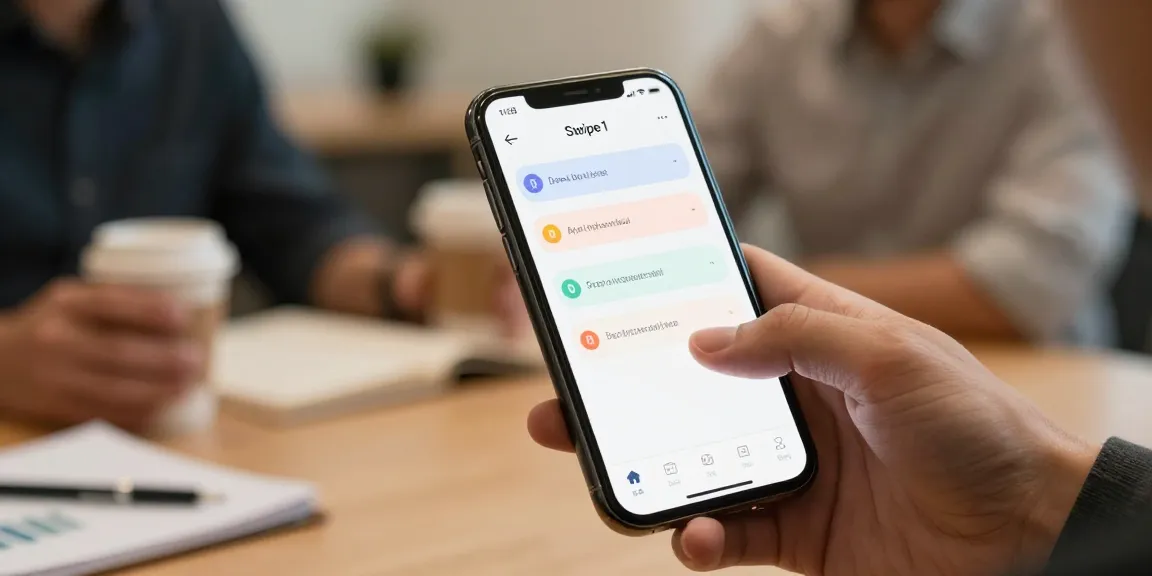 Detail of the Swipe1 app interface highlighting платформа предсказаний, ready for user interaction.