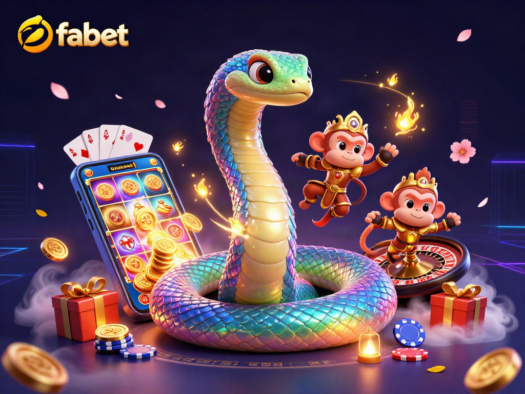 Experience the vibrant world of fabet as a rainbow serpent and monkey king ignite excitement amidst dynamic gaming elements.