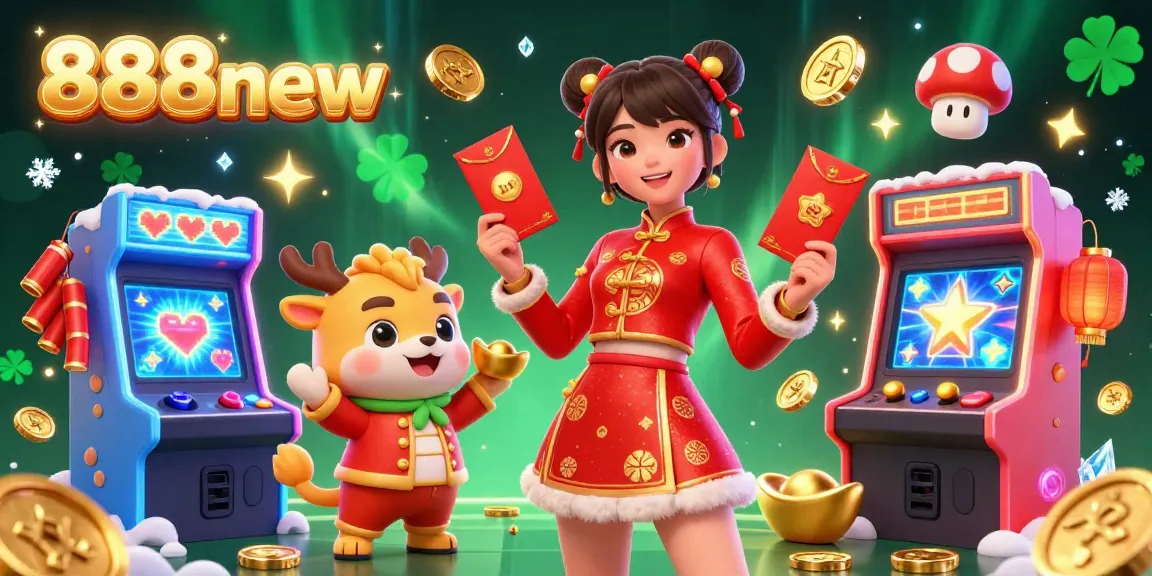 Engage with 888new's thrilling atmosphere filled with vibrant elements, interactive arcade games, and festive celebrations.