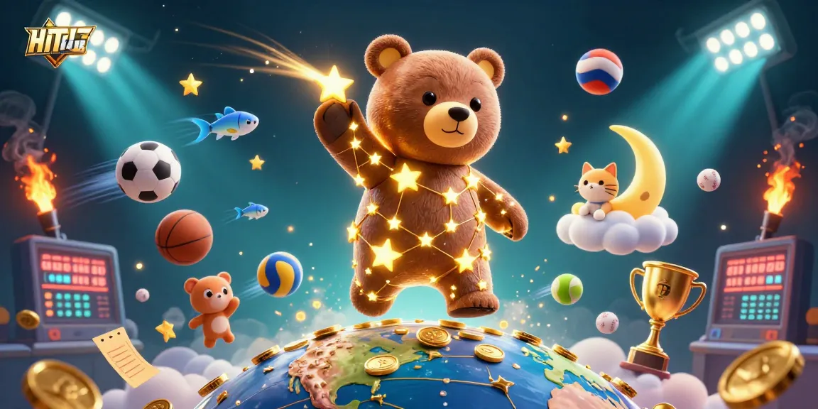 Experience exciting wins at HITCLUB with a dazzling 3D casino scene filled with sports elements.