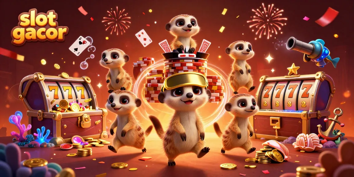 Experience dynamic winning moments with slot gacor in a vibrant casino meerkat scene.
