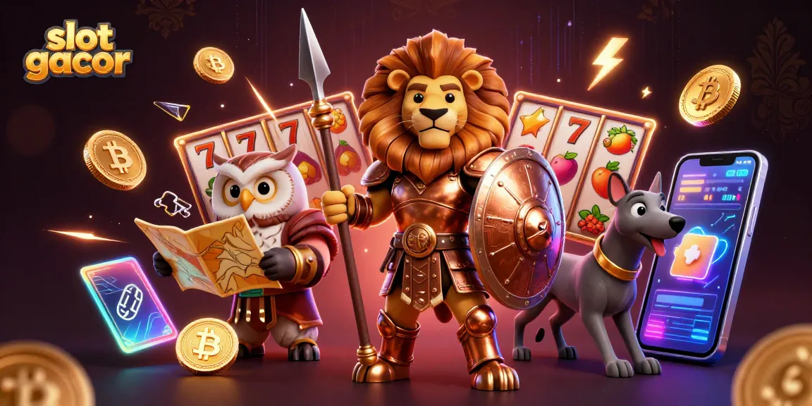 Slot gacor menghadirkan pemandangan menarik dengan karakter kartun 3D dan elemen slot yang menggembirakan.