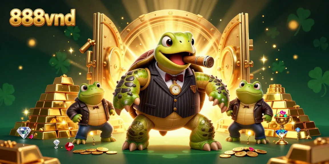 Engage with 888vnd's thrilling games featuring a dynamic casino scene with vibrant characters.