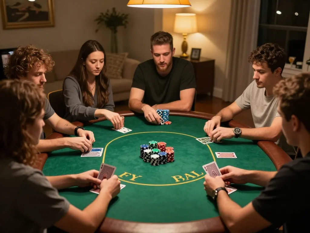 Players engaged in a poker night while enjoying the thrill of 789club card games in a cozy atmosphere.