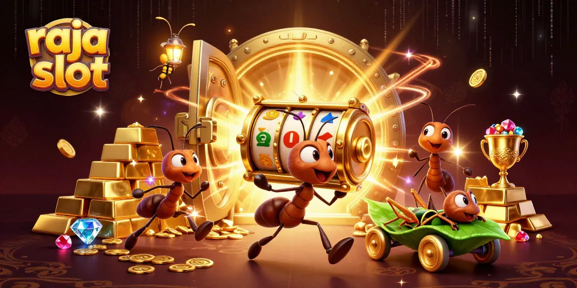 Ants heist membawa simbol raja slot dalam pencarian jackpot mewah di dunia kasino.