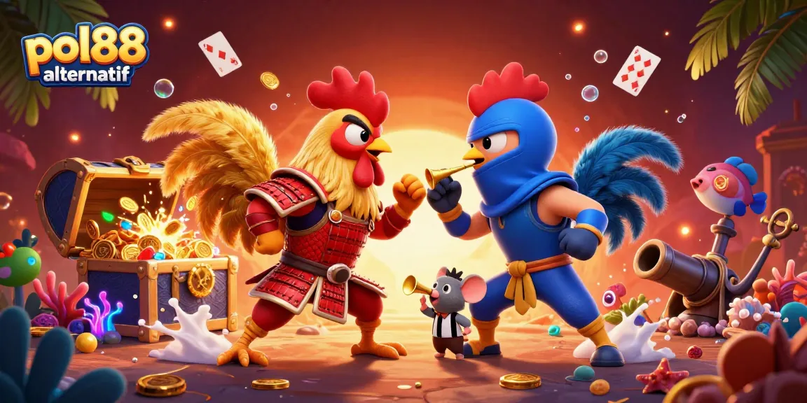 Rasakan ketegangan pertarungan antara ayam jantan di pol88 alternatif dengan visua yang memukau.