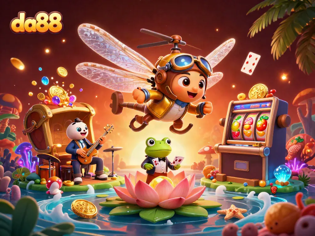 Experience thrilling gameplay with da88's vibrant 3D casino scene featuring interactive elements.