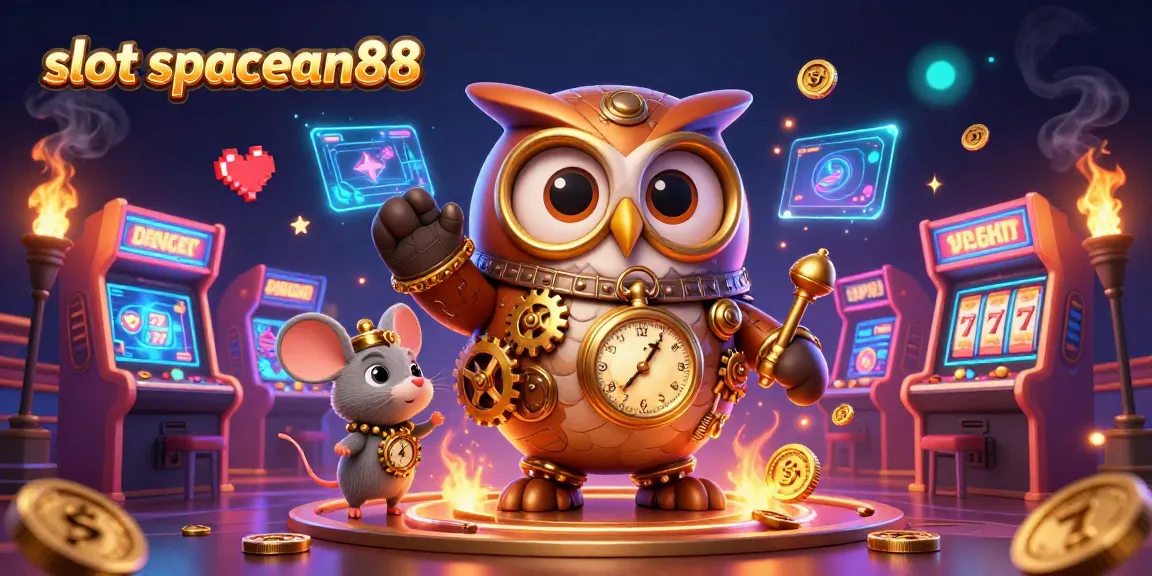 Experience the thrill of slot spaceman88 in a vibrant 3D casino scene filled with action and excitement.