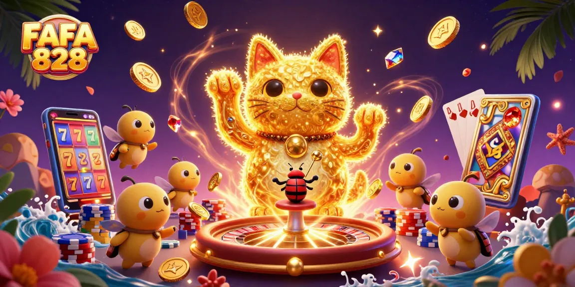 Experience wins with FAFA 828's dynamic lucky cat casino scene full of potential rewards.