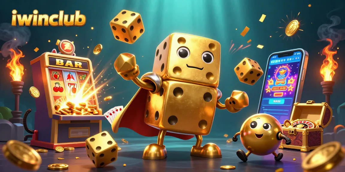 Engage with iwinclub's thrilling gameplay featuring dynamic golden dice, slots, and a jackpot explosion.