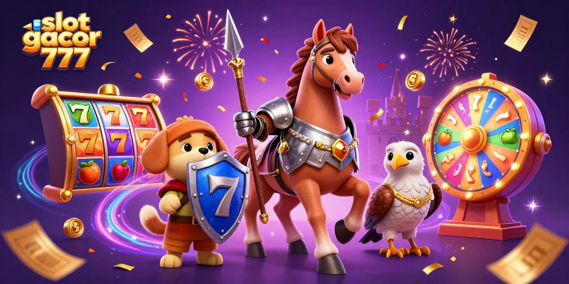 Experience thrilling wins with slot gacor 777 while enjoying a dynamic casino adventure featuring knights and lucky symbols.