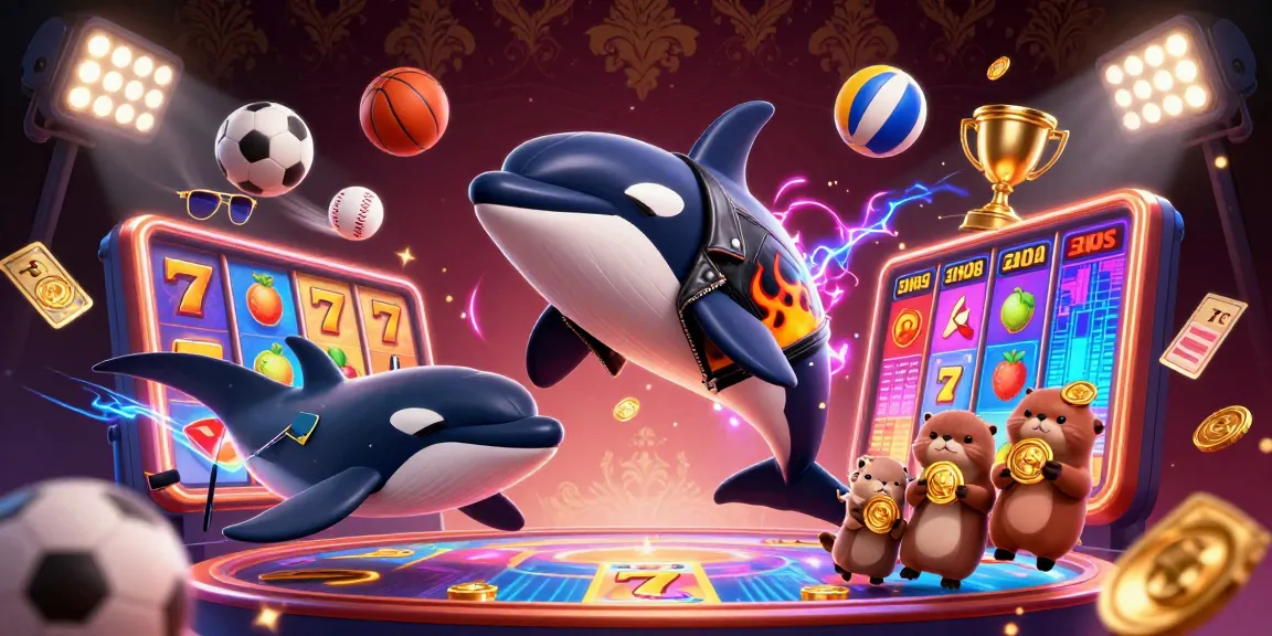 Engage in exciting แบบสล็อต gameplay with vibrant characters celebrating wins in a dynamic, lively casino scene.