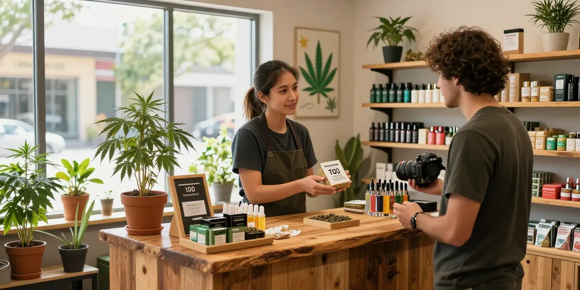 Explore premium THC products including a 100 haschplatte displayed in a vibrant cannabis retail space.
