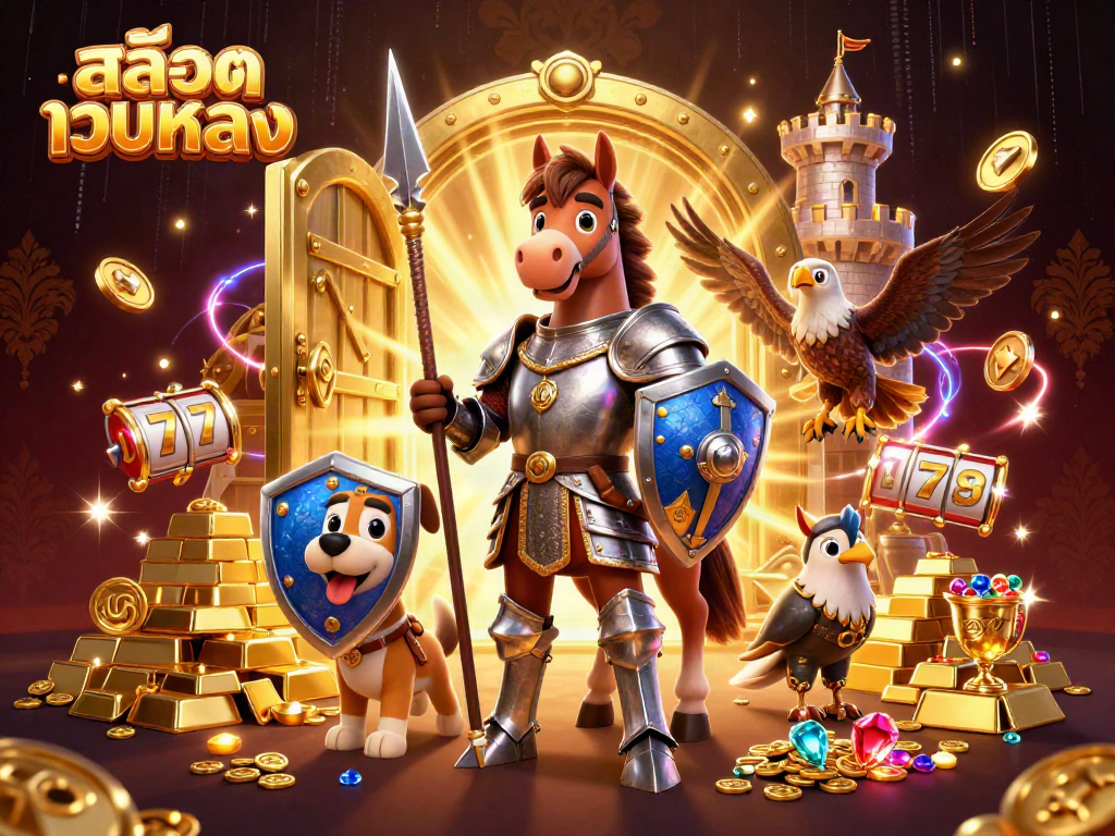 Engage with สล็อตเว็บตรง for thrilling gaming experiences with medieval characters and treasure visuals.