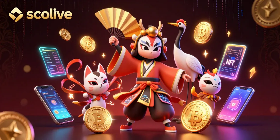 Socolive offers a vibrant online gambling experience with dynamic characters and cryptocurrency elements in an engaging scene.