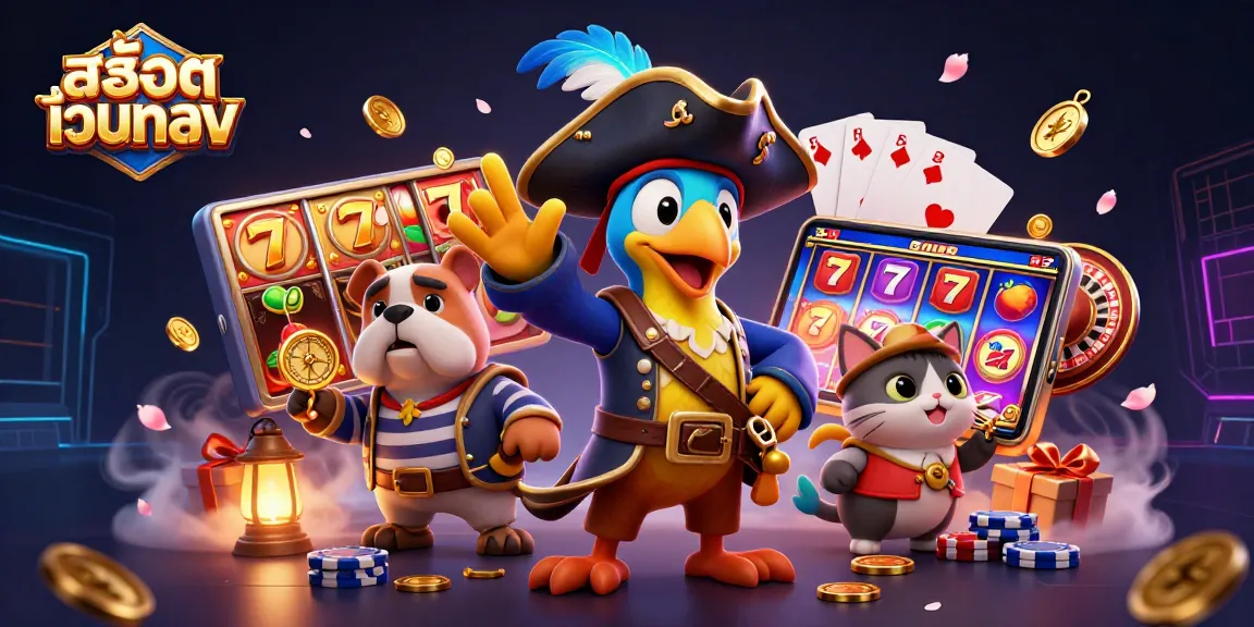Spin the reels with สล็อตเว็บตรง as a pirate captain parrot and first-mate bulldog celebrate wins.