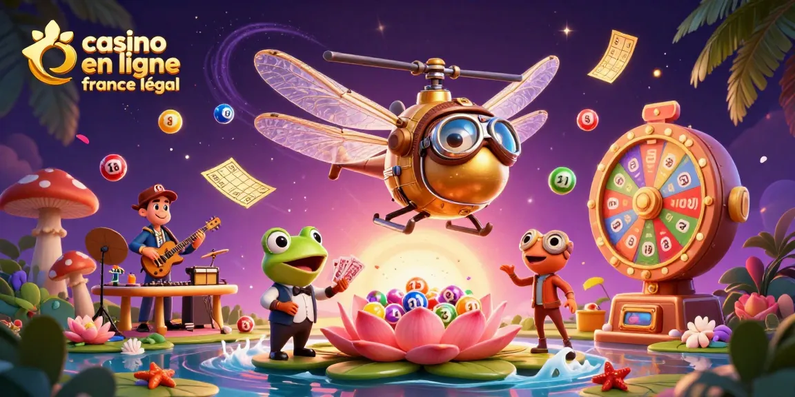 Jouez aux jeux de casino en ligne légal en France avec cette illustration vibrante et dynamique.