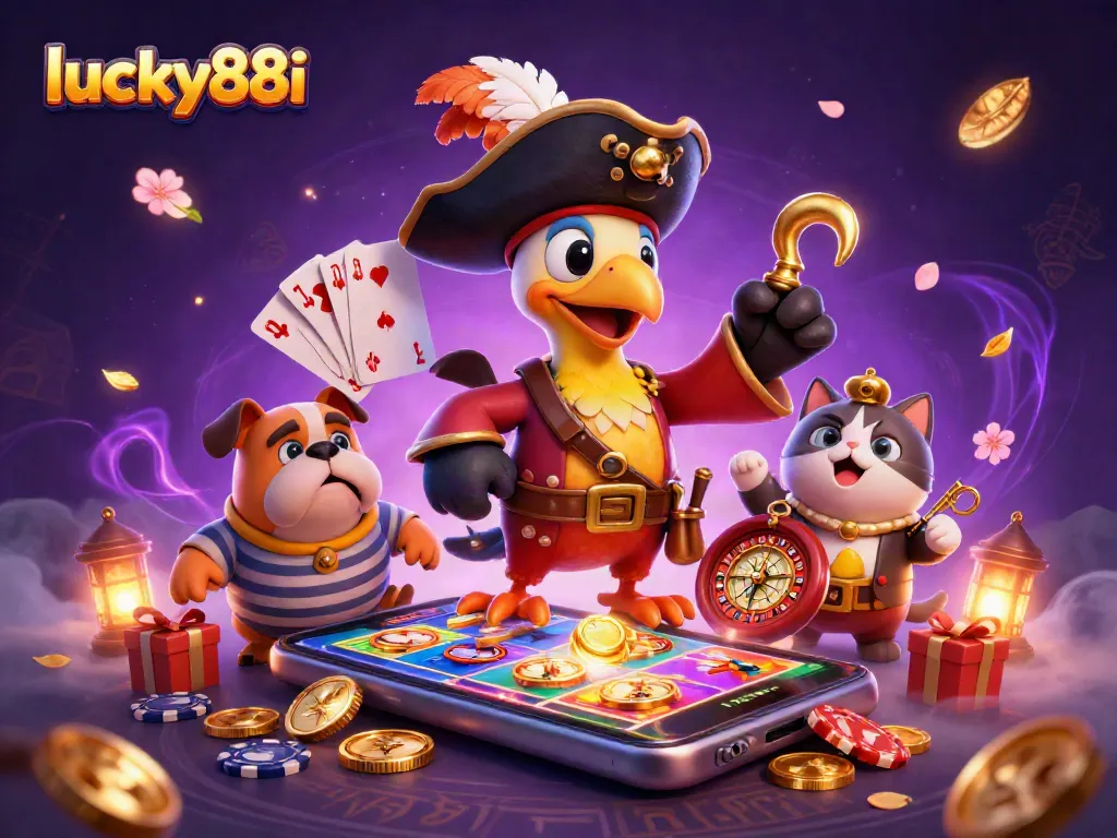 Experience winning excitement with lucky88i in a vibrant casino adventure scene.