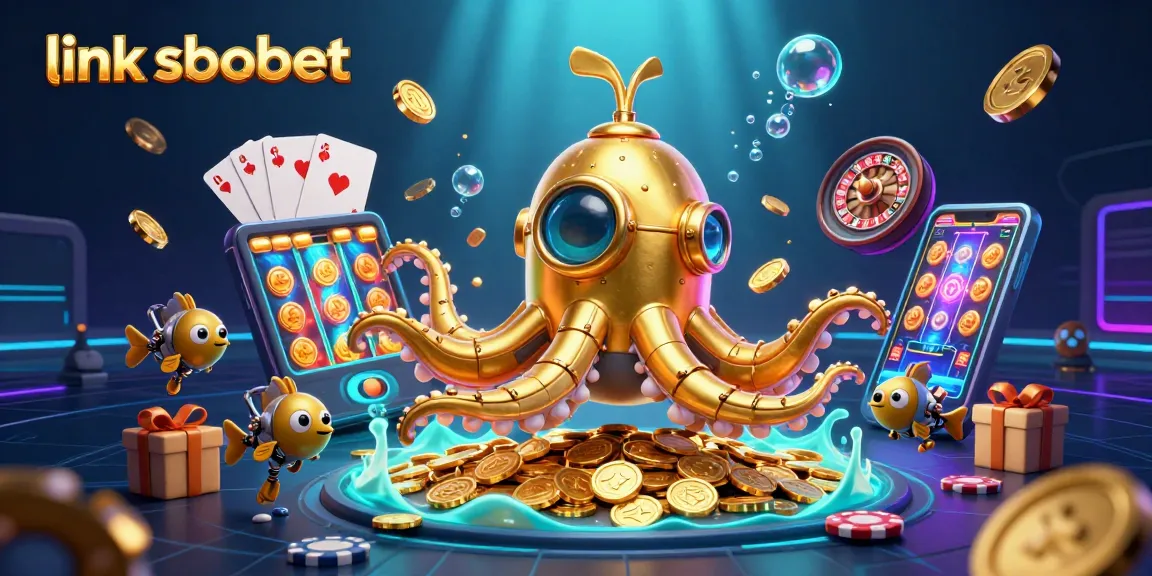 Play thrilling games with link sbobet in this vibrant underwater casino scene.