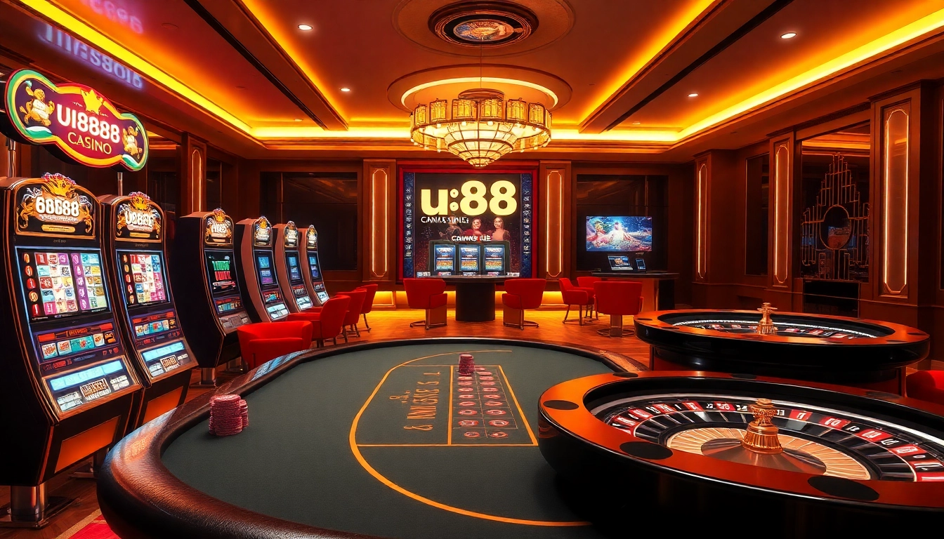 Play thrilling games on u888 with vibrant slot machines and luxurious casino ambiance.