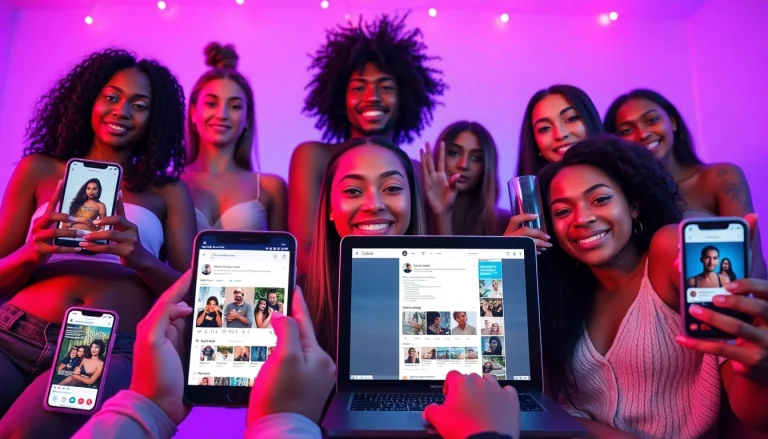 Search OnlyFans profiles through vibrant creator images and engaging digital elements.