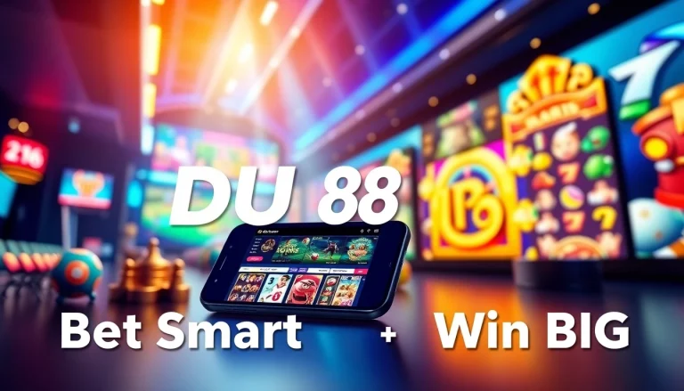 Online betting experience with DU88 app interface on smartphone, showcasing sports and casino games
