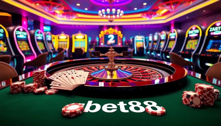 Engage with the thrill of zbet68 at a luxurious casino featuring roulette and poker.
