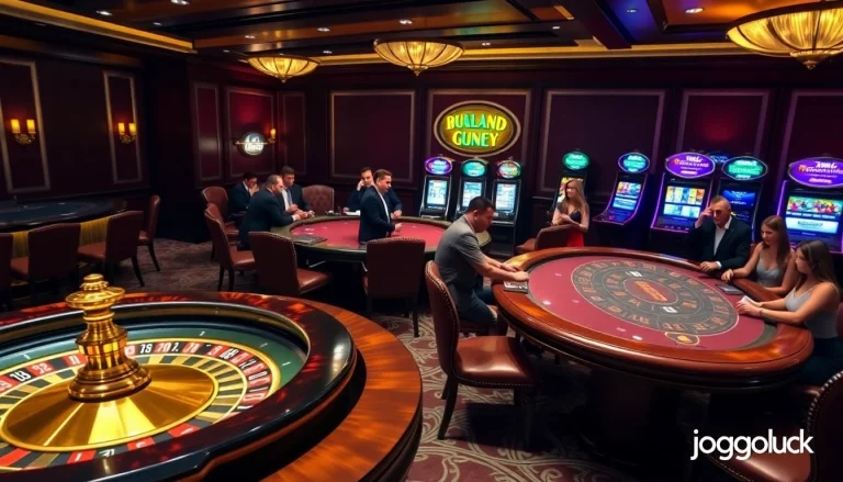 Experience the excitement of gaming and winning at Jogoluck's vibrant casino atmosphere.