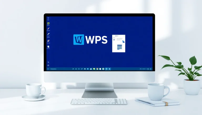 在专业工作区的现代计算机上显示的 WPS下载 软件界面。