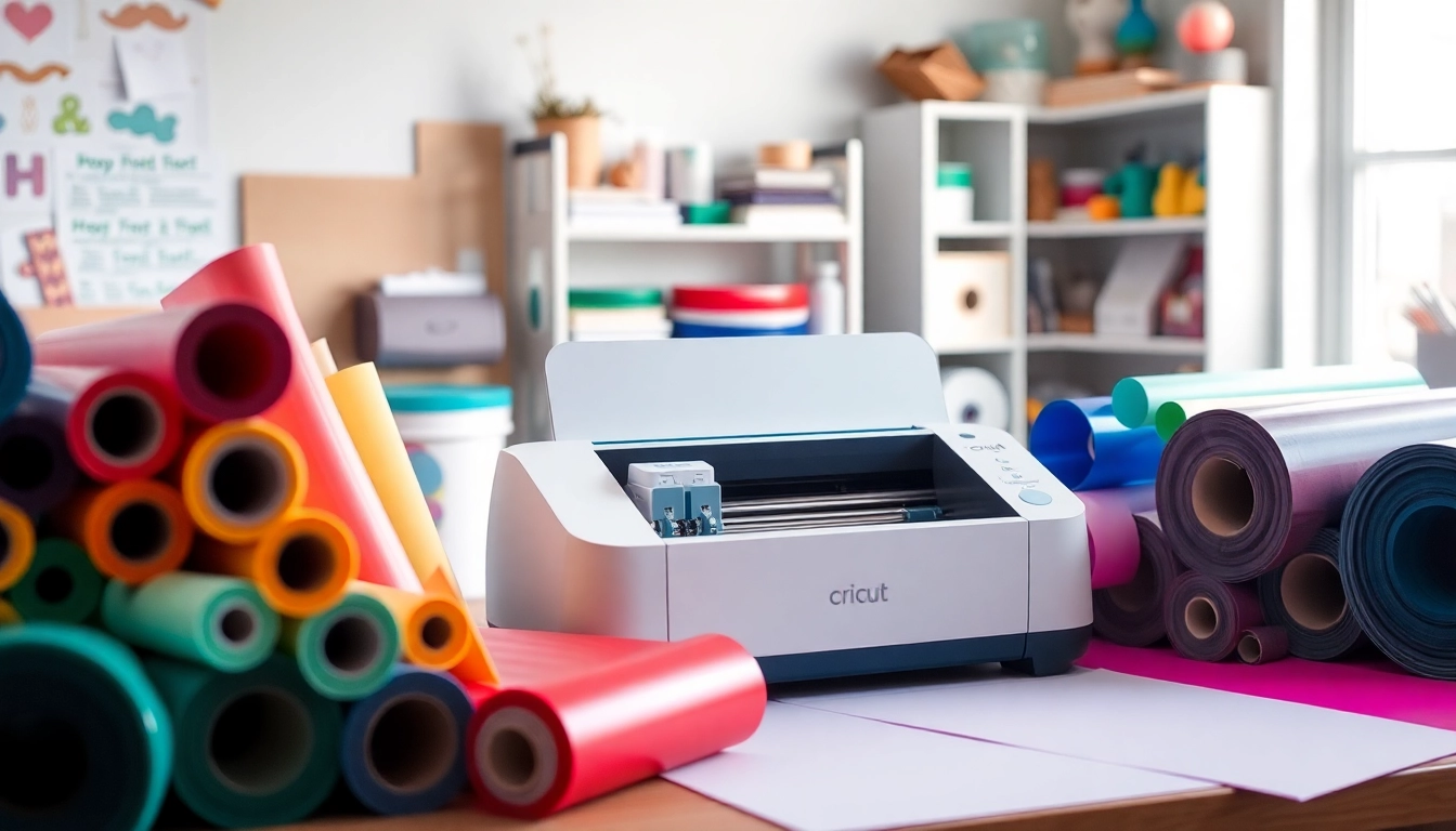 Creative Cricut SVG designs in a vibrant crafting workspace.