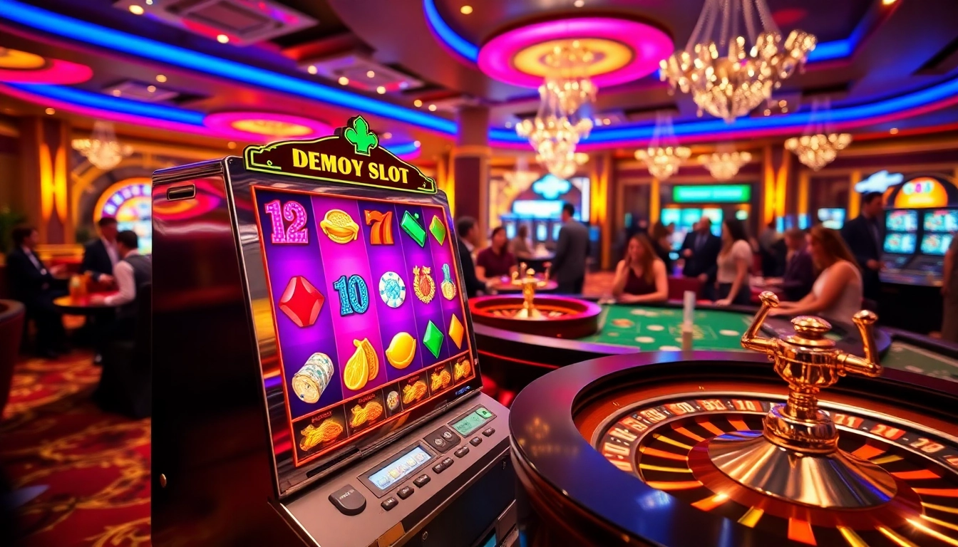 Experience the thrill of demo slot pragmatic games in a lively casino atmosphere.