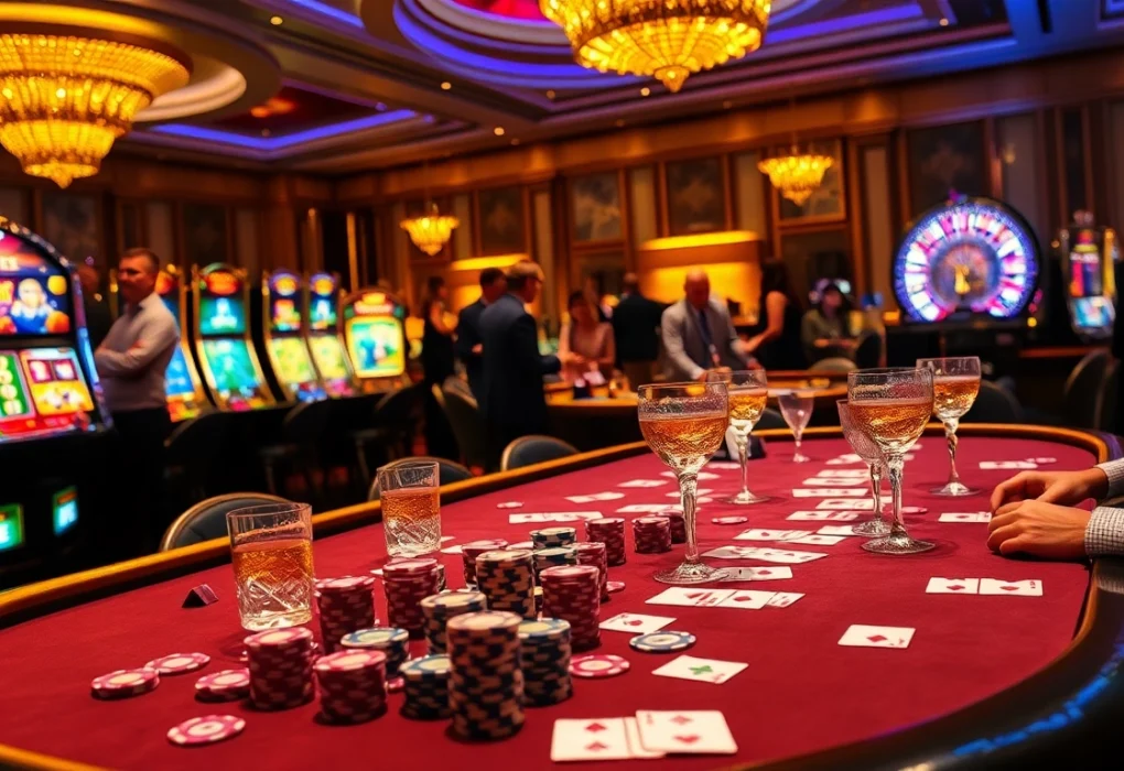 Experience the excitement of luxury gambling at https://13win.reviews/ with vibrant poker chips and slot machines.