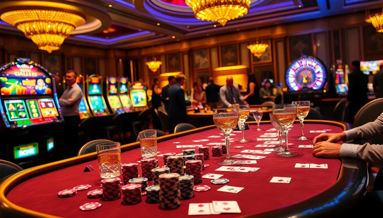 Experience the excitement of luxury gambling at https://13win.reviews/ with vibrant poker chips and slot machines.