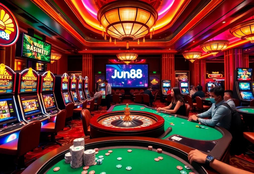 Jun88 offers an engaging casino experience with vibrant slot machines and thrilling games.