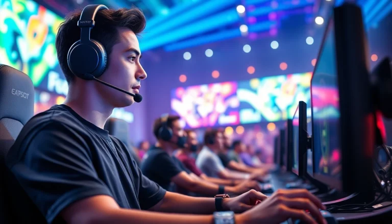 ยูฟ่าเบท นักกีฬาแข่งขันในสนามเกมออนไลน์ที่มีอุปกรณ์เทคโนโลยีสูง