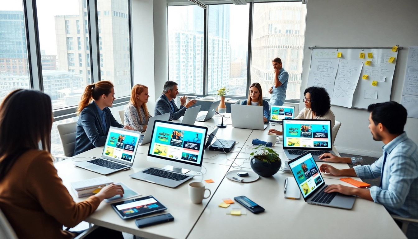 Custom website design NYC team collaboration in a modern NYC office.