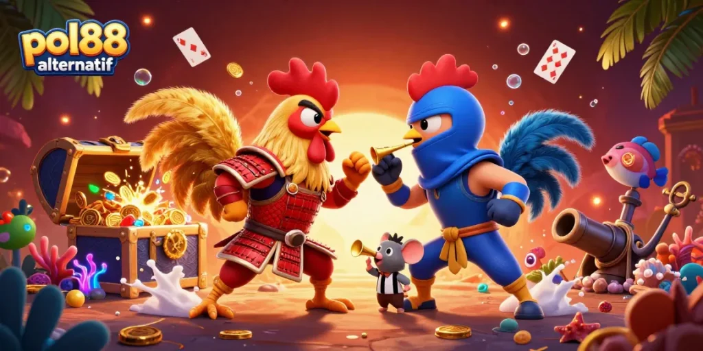 Rasakan ketegangan pertarungan antara ayam jantan di pol88 alternatif dengan visua yang memukau.